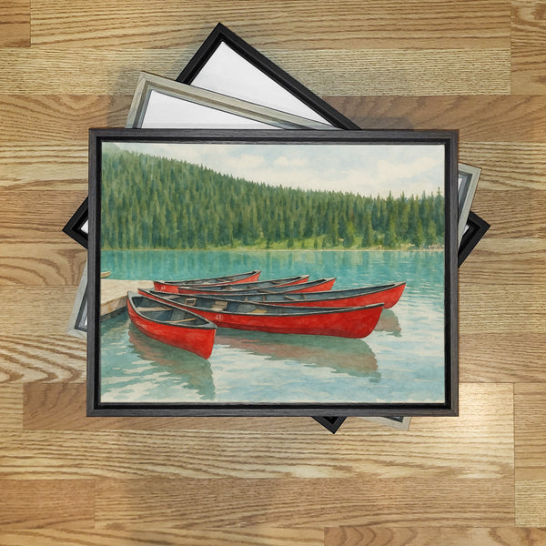 Lake Louise Canoes, Alberta, Canada