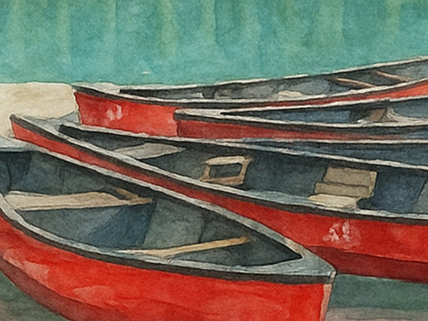 Lake Louise Canoes, Alberta, Canada