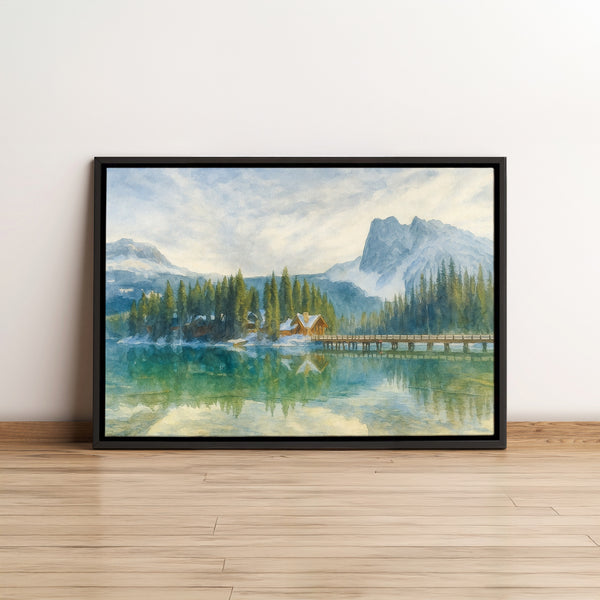 Emerald Lake Winter Scene, British Columbia, Canada