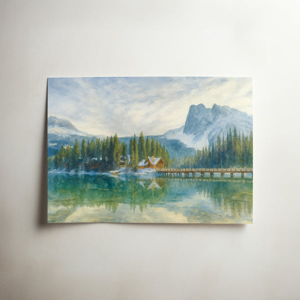 Emerald Lake Winter Scene, British Columbia, Canada