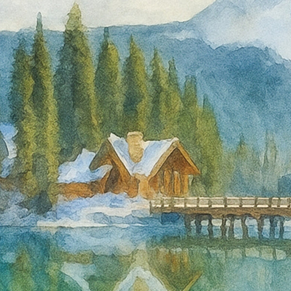 Emerald Lake Winter Scene, British Columbia, Canada