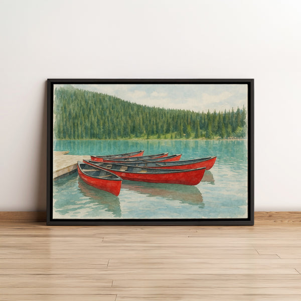 Lake Louise Canoes, Alberta, Canada