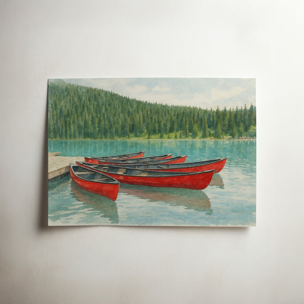 Lake Louise Canoes, Alberta, Canada